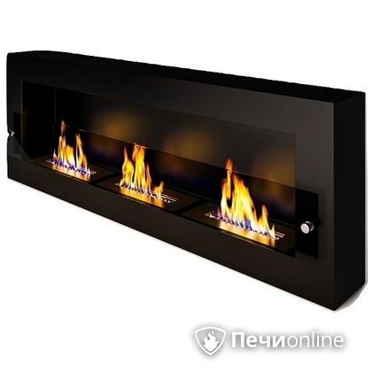 Биокамин ЭкоЛайф Fire Line Glass black burgundy в Шымкенте